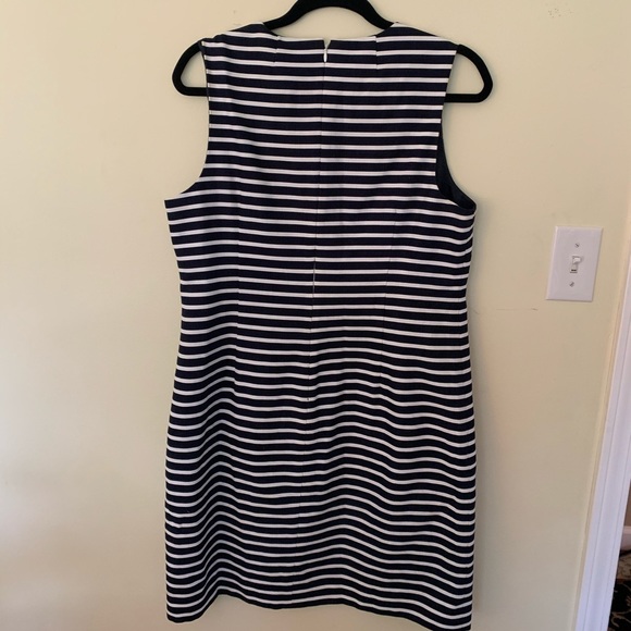 Striped navy and white J. Crew dress - Picture 3 of 5